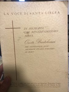 IN MEMORIA DEL REVERENDISSIMO MONS.ORESTE BARTOLOMEI