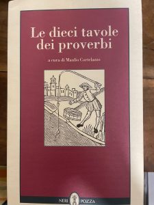 LE DIECI TAVOLE DEI PROVERBI