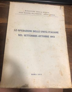 LE OPERAZIONI DELLE UNITA’ ITALIANE NEL SETTEMBRE-OTTOBRE 1943