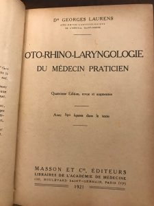 OTO-RHINO-LARYNGOLOGIE DU MEDECIN PRATICIEN