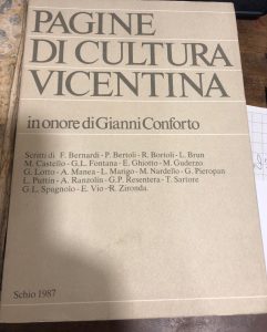 PAGINE DI CULTURA VICENTINA IN ONORE DI GIANNI CONFORTO