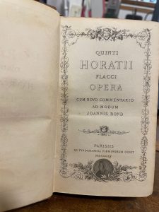 QUINTI HORATII FLACCI OPERA CUM NOVO COMMENTARIO AD MODUM JOANNIS …