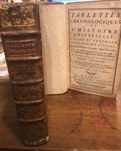 TABLETTES CHRONOLOGIQUES DE L´HISTOIRE UNIVERSELLE, SACREE ET PROPHANE, ECCLESIASTIQUE ET …