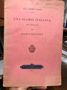 UNA GLORIA ITALIANA DEL SECOLO XVI IN AGRICOLTURA (TARELLO)
