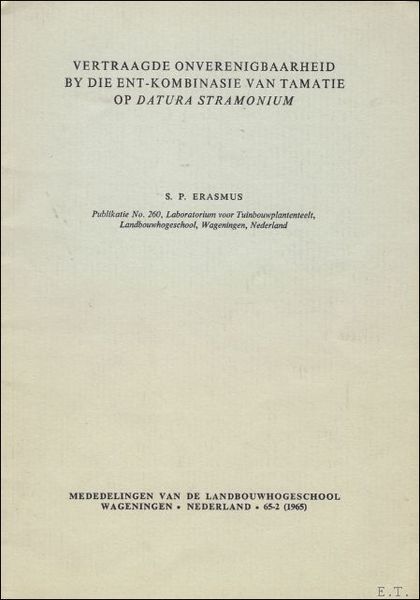 VERTRAAGDE ONVERENIGBAARHEID BY DIE ENT - KOMBINASIE VAN TAMATIE OP …