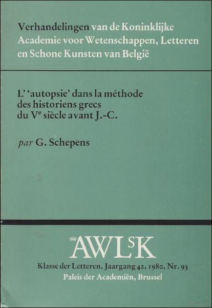 autopsie dans la methode des historiens Grecs du Ve siecle …