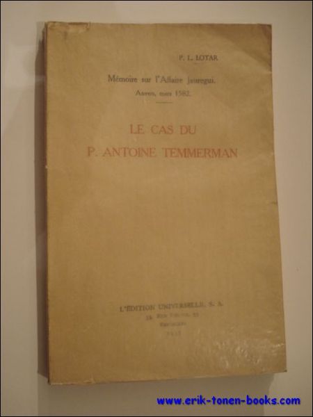 LE CAS DU P. ANTOINE TEMMERMAN.