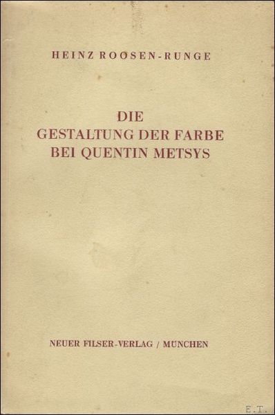 DIE GESTALTUNG DER FABRE BEI QUENTIN METSYS.