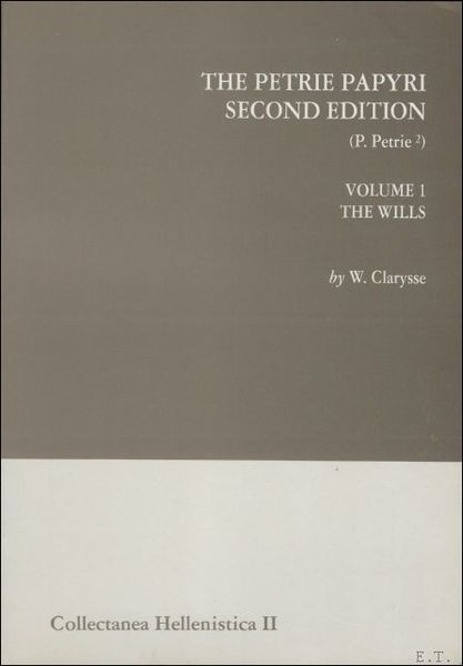 Petrie papyri. Second edition (P. Petrie?) . Volume 1: The …