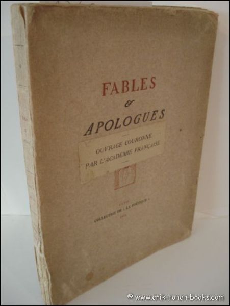 FABLES ET APOLOGUES. (envoi, signe)