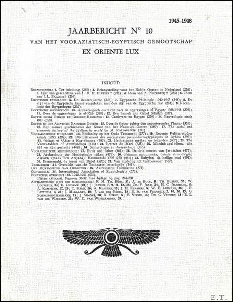 JAARBERICHT N? 10 VAN HET VOOR AZIATISCH-EGYPTISCH GENOOTSCHAP.