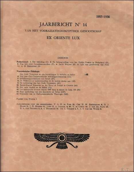 JAARBERICHT N? 14 VAN HET VOOR AZIATISCH-EGYPTISCH GENOOTSCHAP.