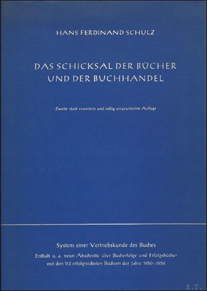 DAS SCHICKSAL DER BUCHEN UND DER BUCHHANDEL.