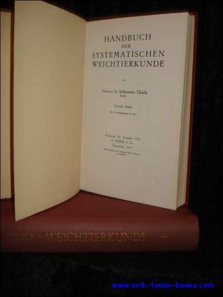 HANDBUCH DER SYSTEMATISCHEN WEICHTIERKUNDE. ERSTER BAND UND ZWEITER BAND,