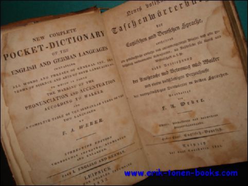NEW COMPLETE POCKET-DICTIONARY OF THE ENGLISH AND GERMAN LANGUAGES CONTAINING …