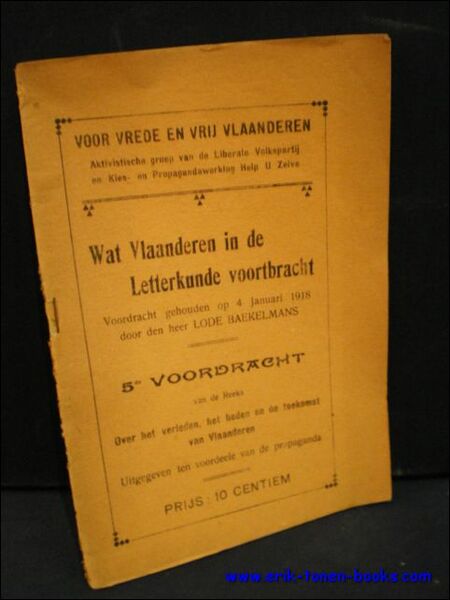 WAT VLAANDEREN IN DE LETTERKUNDE VOORTBRACHT,