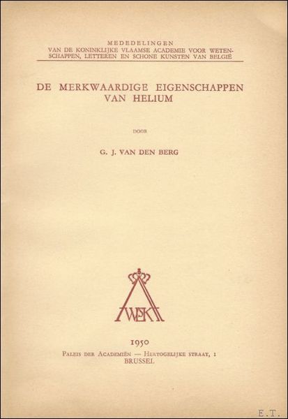 DE MERKWAARDIGE EIGENSCHAPPEN VAN HELIUM, Jaargang XII N? 8.