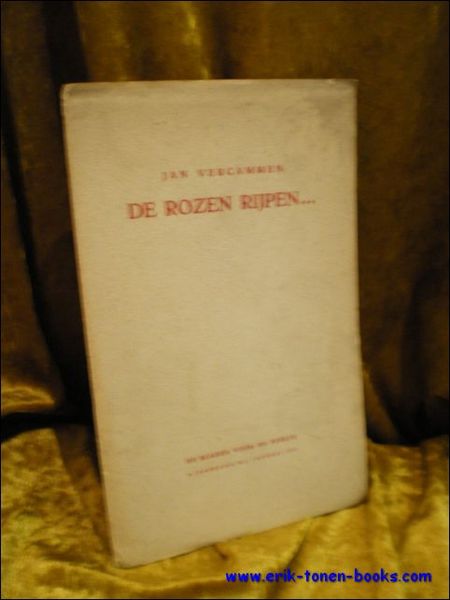 DE ROZEN RIJPEN, De Bladen voor de Poezie, 1938.