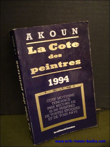 LA COTE DES PEINTRES 1994.