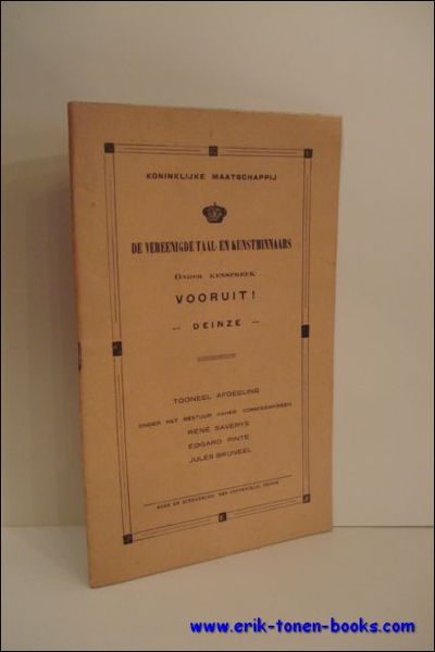 KONINKLIJKE MAATSCHAPPIJ DE VEREENIGDE TEEL- EN KUNSTMINNAARS. ONDER KENSPREUK VOORUIT!,