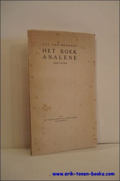 HET BOEK ANALENE. GEDICHTEN,