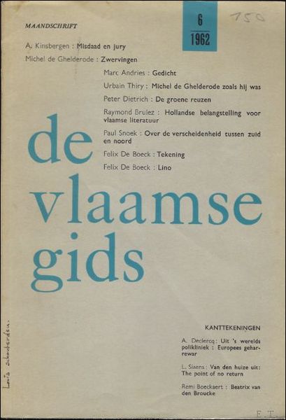 DE VLAAMSE GIDS. 46STE JAARGANG NUMMER 6 JUNI 1962.