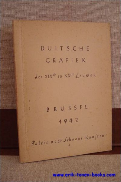 DUITSCHE GRAFIEK DER XIXde EN XXste EEUWEN,