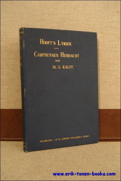 Hooft's Lyriek Camphuysen herdacht.