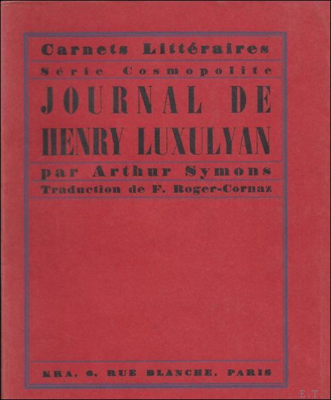 JOURNAL DE HENRY LUXULYAN.