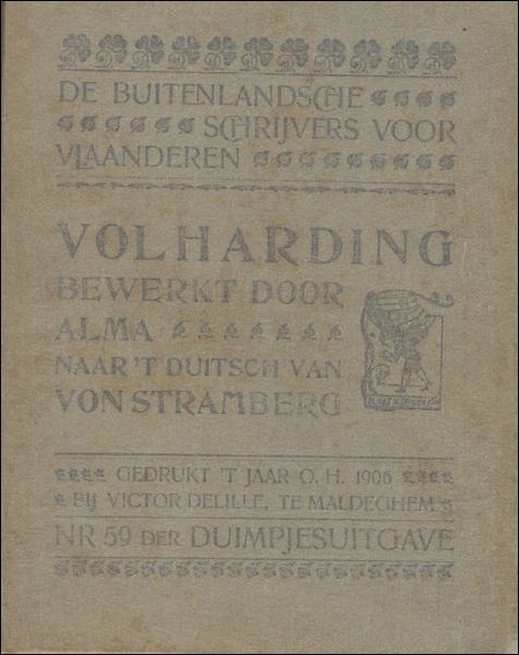 VOLHARDING. NAAR HET DUITSCH VAN G. VON STRAMBERG.