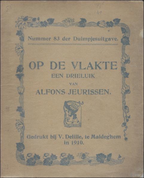 OP DE VLAKTE. EEN DRIELUIK VAN ALFONS JEURISSEN.