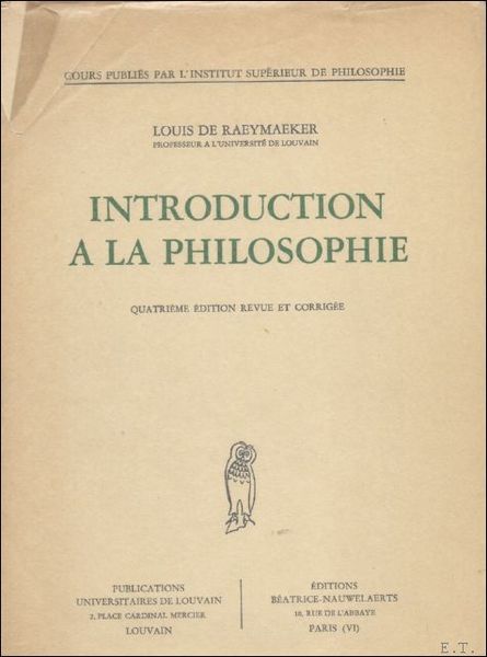 INTRODUCTION A LA PHILOSOPHIE.