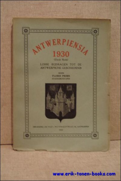 ANTWERPIENSIA 1930.