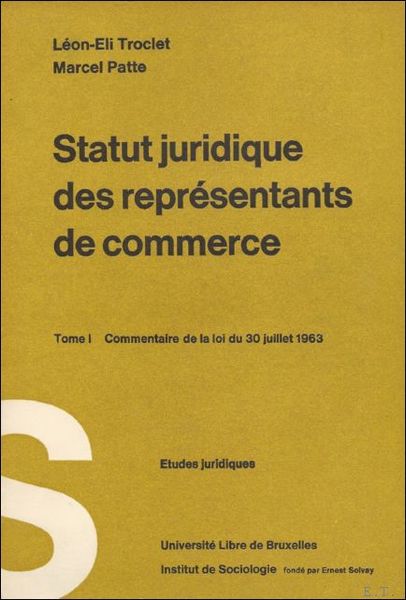 STATUS JURIDIQUE DES REPRESENTANTS DE COMMERCE TOME I Commentaire de …