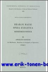 Hrabani Mauri Opera exegetica. Repertorium fontium. III ,