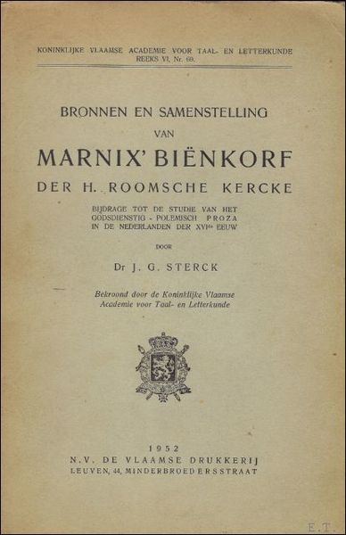 BRONNEN EN SAMENSTELLING VAN MARNIX' BIENKORF DER H. ROOMSCHE KERCKE.