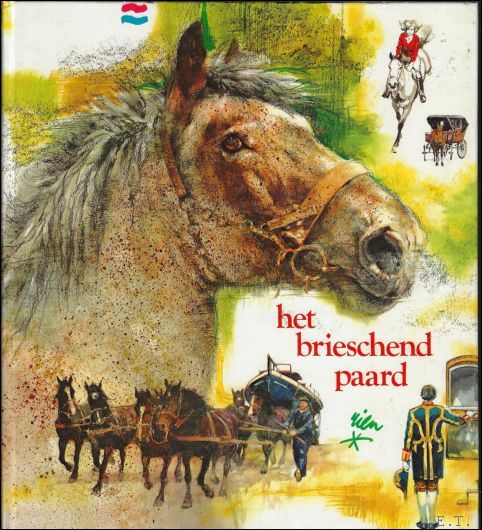 brieschend paard.