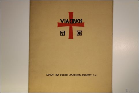 Via Crucis. met 14 lino's van Frere Marcien-Ernest E.C.