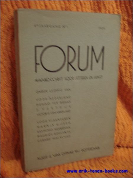 Forum. Maandschrift voor letteren en kunst. 4de jaargang n? 1.