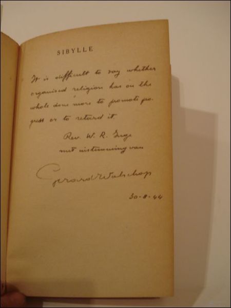 Sibylle, met een handgeschreven opdracht