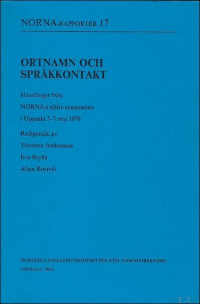 NORNA -RAPPORTES 17, ORTNAMN OCH SPRAKKONTAKT.
