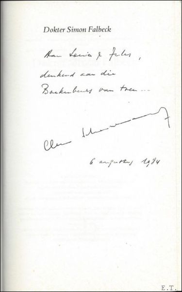 DOKTER SIMON FALBECK. *** met handgeschreven opdracht, gesigneerd.