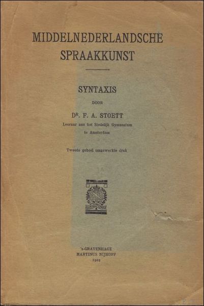 MIDDELNEDERLANDSCHE SPRAAKKUNST, SYNTAXIS.