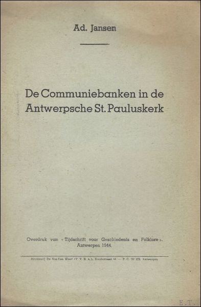 Communiebanken in de Antwerpsche St.Pauluskerk.