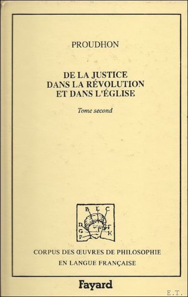 PROUDHON, 2 TOME, CORPUS DES OEUVRES DE PHILOPHIE EN LANGUE …