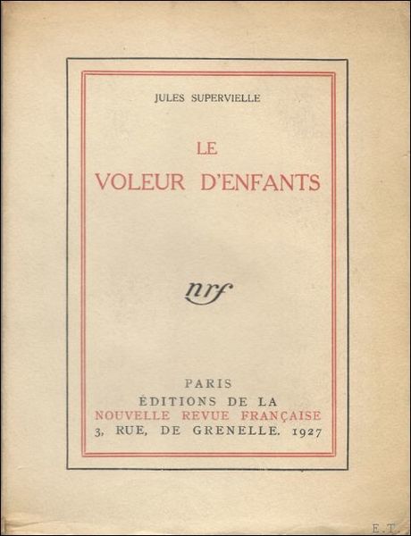 Voleur d'Enfants. Com die en trois actes et un pilogue.