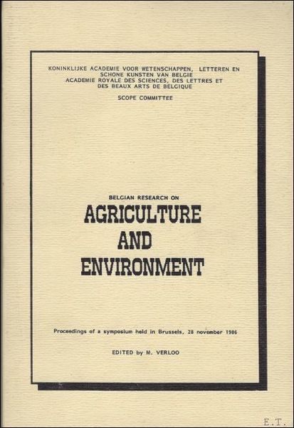 BELGIAN RESEARCH ON AGRICULTURE AND ENVIRONMENT