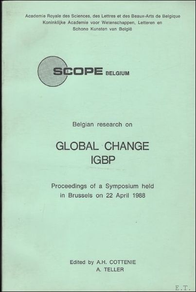 Belgian research on Global Change IGBP: Proceedings of a Symposium …
