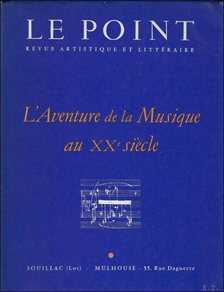 Point Revue Litt raire et Artistique L'Aventure de La musique …