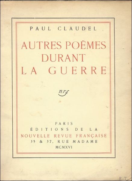 Autres poemes durant la guerre.